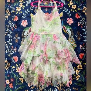LILT White Floral Dress Size 7 worn once